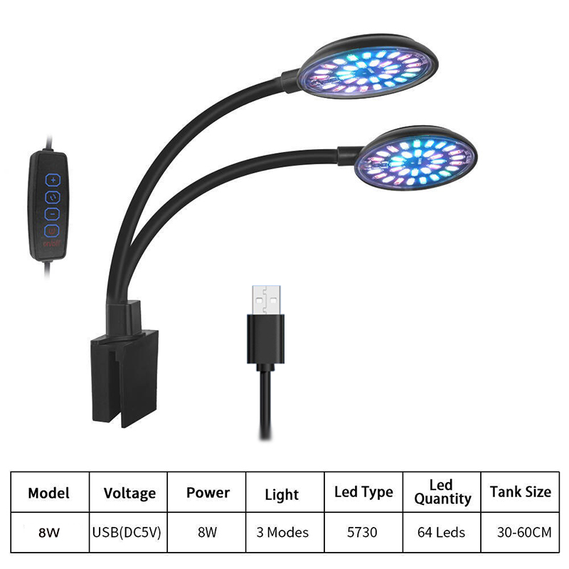 USB Aquarium LED Light Fish Ta - đánh giá và giá Aquarium Marine Lights