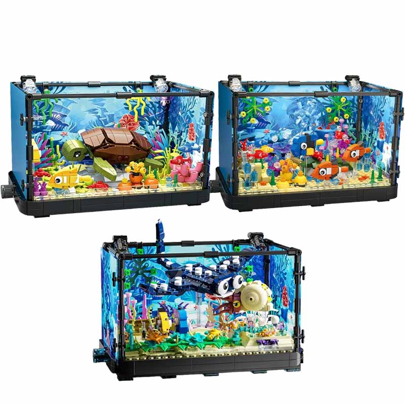 Fish Tank Building Block Set w - đánh giá và giá Marine Aquarium Cube