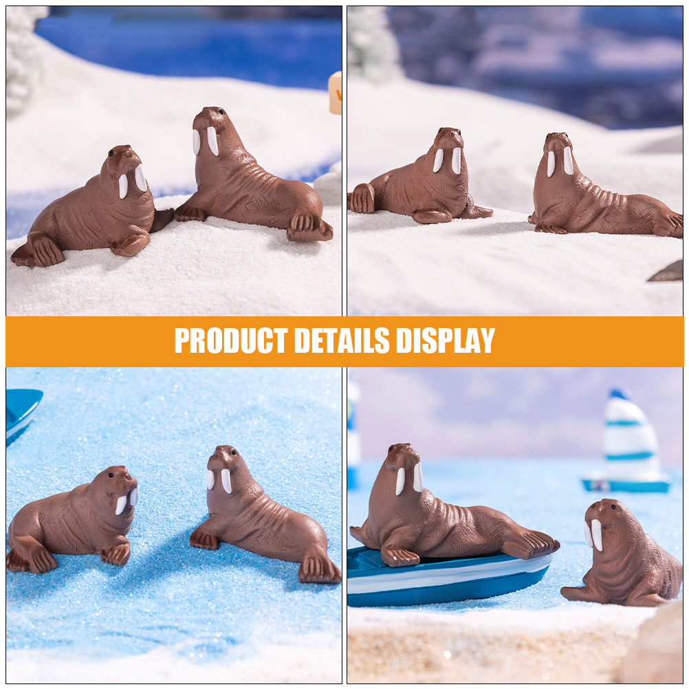 2Pcs Resin Walrus Miniature De - đánh giá và giá Marine Aquarium